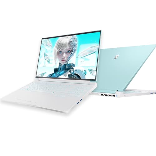 Image of Cutesliving Thunderobot Hunter Blade S Gaming Laptop with Intel Core i9-13900HX GPU, GeForce RTX 5060 8GB GDDR7, 16-inch 2.5K 240Hz Display, 32GB DDR5 RAM, 1TB SSD,Wi-Fi 6E, Win 11 Home (Sky Blue)