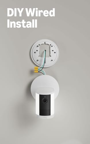 Image of Ring Spotlight Cam, Wired (newest model), Home or business security, Wide-Angle Retinal 2K Video, 6x Enhanced Zoom, Motion-Activated Spotlights, White