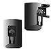 Produktbild shinar Metall 2er Set Wandhalterung Kompatibel mit Sonos Era 100,Schwenkbar bis zu 360°,Neigbar -70°/+70°Rotation ohne Stellschrauben mit kablemanagement Max.12 kg Schwarz