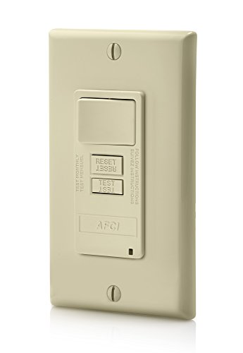 Leviton Combination, 15 Amp, Self Test, LED Indicator Light, AFSW1-I, AFCI/Switch, Ivory - Thumbnail 2