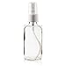 1 Oz (30 ml) Clear Boston Round Glass Bottle w/White Fine Mist Sprayer- 36 pcs