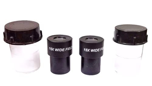 15x wide field microscope eyepiece pair 23mm dia Suitable for all microscopes-image-36