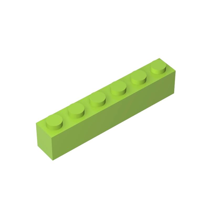 3009 Basic Bricks Brick 1x6 50 Pieces GDS-535 Compatible with Lego Building Blocks Color:Lime โ image 1