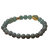 ZCCZJS Brazalete de Cuentas, Jade hetiano wu lou Fortuna Pulsera de Encanto de 7 mm Joya de meditación con Cuentas
