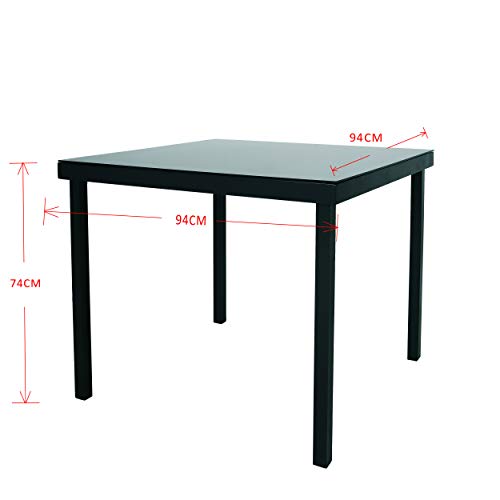 Chicreat Gartentisch, Schwarz, 90 x 90 x 74 cm – Bild 3