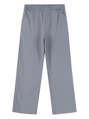 Kids Boys Sheer Color Pants Loose Elastic Casual Long Pants School Uniform Outgoing Sport Wear3