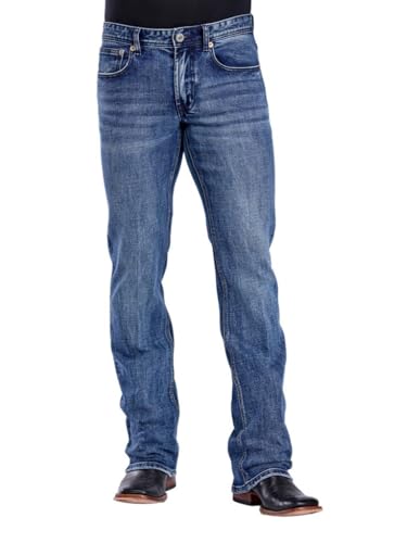 Stretchable Rocker Fit Jeans with Blue Rinse