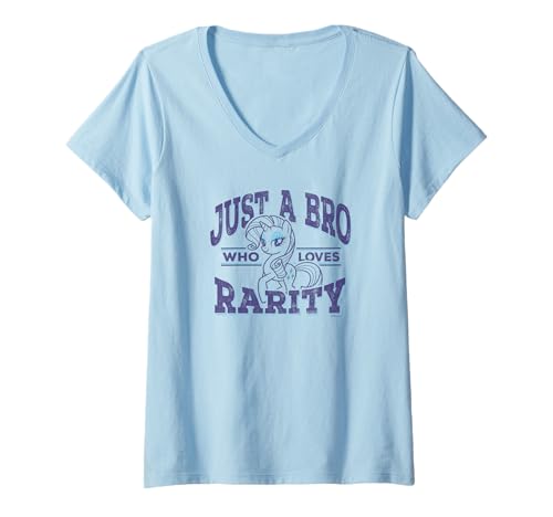 T-shirt col V My Little Pony Bro Who Loves Rarity pour homme fan de la série