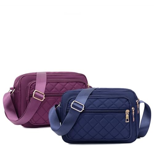 Bolso bandolera de nailon ligero y moderno con múltiples bolsillos para mujer, bolso mensajero multifuncional de gran capacidad miniatura 4