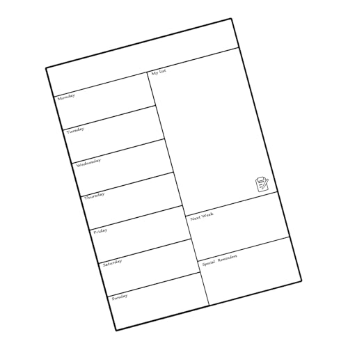 Calendario de pizarra blanca para nevera, pizarra blanca, planificador semanal, planificador familiar, tablero de anuncios, tablero de notas