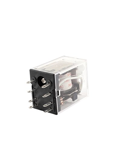 Relé de potencia propósito general AC 36V DPDT 8 pines para cuadros eléctricos industriales 5 piezas 2