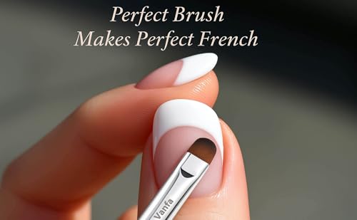 Vanfa French Brush for Nails, Clean up brush for Gel Nail Polish F16 count