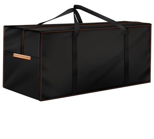 Enzeno Aufbewahrungstasche Gartenauflagen Staubdicht Sonnenschutz,Auflagentasche Gartenpolster mit Reißverschluss Griff,Weihnachtsbaume Aufbewahrung Tasche Polsterauflagen Schutzhülle（174x74x55cm）