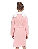 JiAmy Girls Dressing Gown Bathrobes Coral Fleece Toddler Robes Plush Soft Bath Robes Nightwear for 4-12Years Kids - Image 3