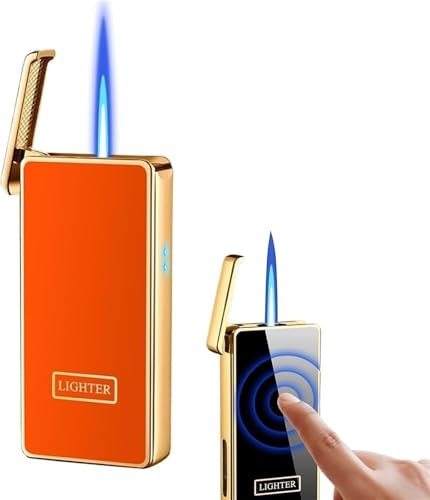 Encendedor recargable USB con control por voz naranja