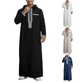 Generisch Abaya Herren, Gebetskleidung Für Männer Islamische Kleidung Tunika Abayas Ramadan Gebetskleid Muslimische Kleider Muslim Ihram Kleidungs Kaftan Araber Kostüm Arabische Burka
