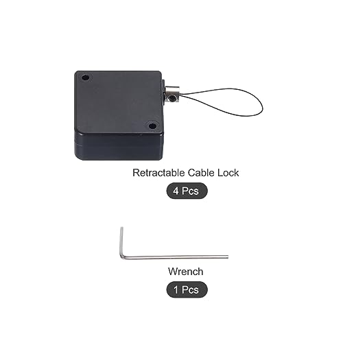 Verrou de sécurité rétractable noir MECCANIXITY pour télécommande TV x4 - 3