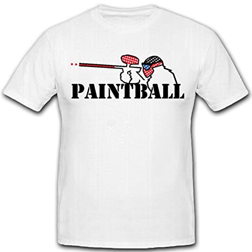 T-shirt paintball blanc 4343 logo Gotscha grande taille 5XL pour vos sessions de jeu outdoor