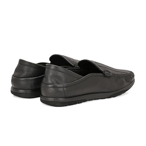 Image of Blue Leather by Centrino Genuine Leather Slip-On Men's Formal Shoe |Stylish with Soft Cushioned Insole |Trendy Non Lace-Up Design |Durable Leather with Anti-Skid Sole | Perfect for Formal Wear (4033)