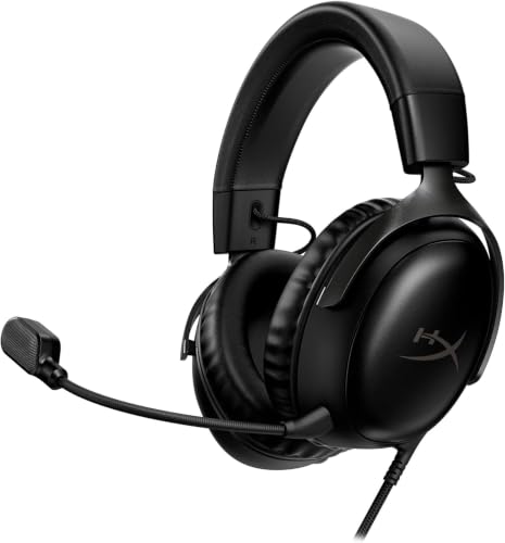 Image of HyperX Cloud III - Wired Gaming Headset,PC,PS5,Xbox Series X|S,Angled 53mm Drivers,DTS Spatial Audio,Memory Foam,Durable Frame,Ultra-Clear 10mm Mic,USB-C,USB-A,3.5mm - Black,(Pack of 10)