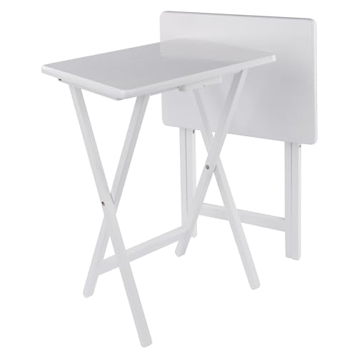 Image of Winsome Alex Set of 2 Foldable Snack Tables, White