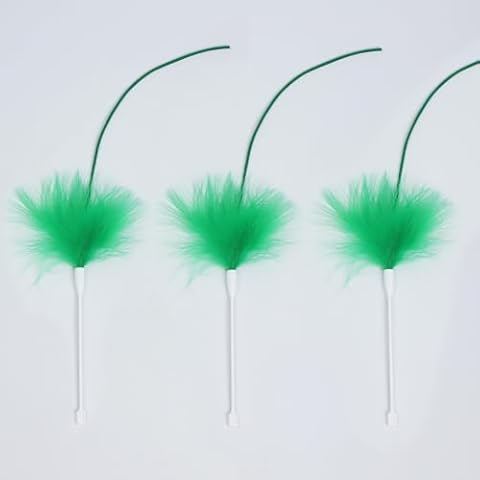 Sofolor Interactive Cat Toys Replacement Feather Wand for P43 (3 Pcs), Only Accessories Cover