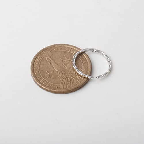 Kakikaki 925 Sterling Silver Hammered Textured Thin Small Adjustable Open Toe Ring thumb #1