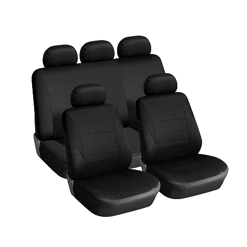 Housse de siège auto 9 pièces noire Gatuida pour protection complète et résistante