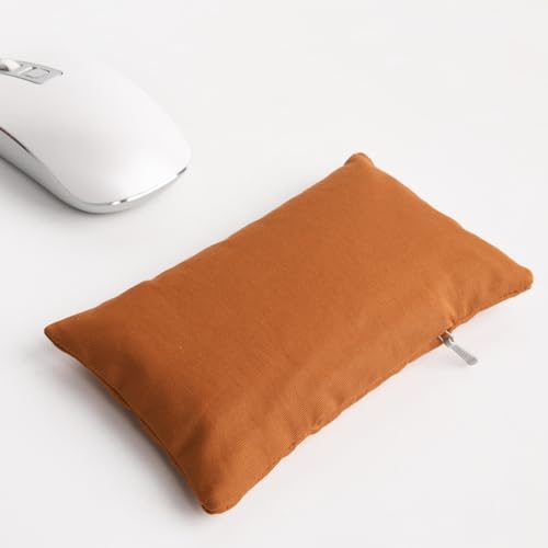 Ergonomic Mouse Wrist Rest Bean Bag, Carpal Tunnel Mouse Support Pad Filled Ergo Beads for Computer, Laptop, PC Gaming (Burnt Orange)