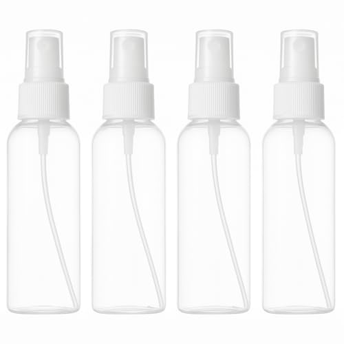 4 PCS 20ML Flacone Spray Vuoto, Spray Bottle, Bottiglia Spray Portatile in Plastica Trasparente, Spruzzini Nebulizzatori Vuoti, Ricaricabile e Riutilizzabile per Viaggi, Cosmetici e Altri Liquidi