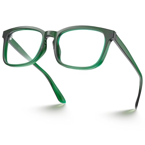 VISOONE Blue Light Blocking Glasses Square with Anti Computer Glare for Gaming Women and Men MONTANA