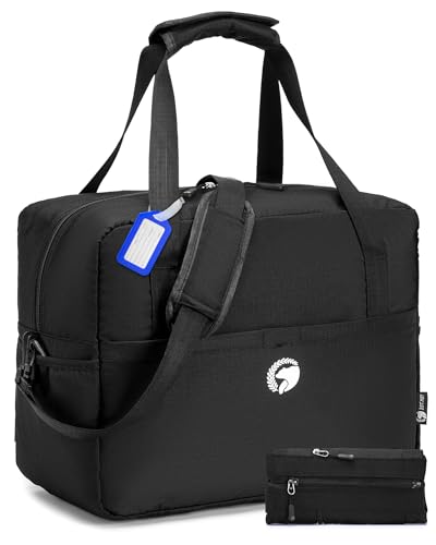 Nixjoro 40x30x20 cm Travel Bag Gym Duffle Bag with Wet Pocket, Lightweight Carry on Weekender Duffel Hospital Bags for Labor, Black