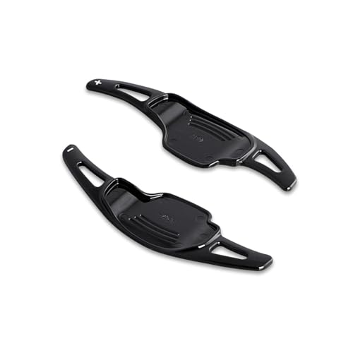 Compatible With Chevrolet For Camaro 2012 2013 2014 2015 車用 カーボンファイバー ステアリングホイール シフトパドル エクステンション アクセサリー パドルシフター(Black)