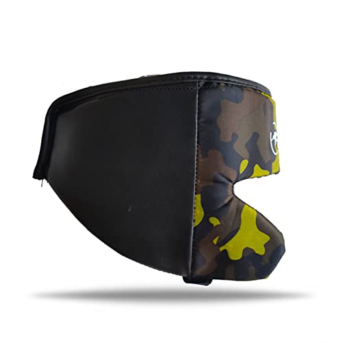 Image of SKMT Never Lose Until You Win Kids Boxing Kit with Filled Punching Bag, Gloves and Headgear, Age 7-13 Years (Yellow Army)