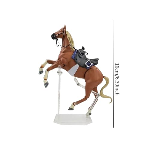 Figurine cheval modèle animal articulé statue simulation jaune