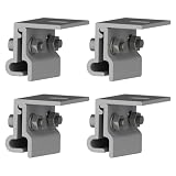4Pcs Solar Seam Clamp for Standing Metal Roof PV Panel Mounting, Aluminum Alloy Pre-Assembled Fixture with Stainless Steel Hardware