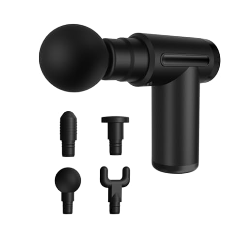 Image of 1-Year-Warranty-Massage-Gun-Deep-Tissue-Electric-Handheld-Massager-6-Speed-Adjustable-Therapy-Gun-4-Interchangeable-Massage-Heads-Rechargeable-Muscle-Pain-Relief