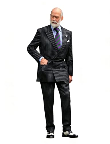 Blazer à rayures pour homme veste élégante à revers en pointe deux boutons