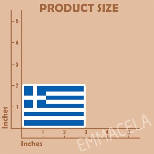 Image of (3PCS) Greece Flag stickers, Countries Flag Stickers - Waterproof Vinyl Decals For Laptops, Tumblers, Water Bottles, Books, Scrapbooks, Size 3 x 2 Inch