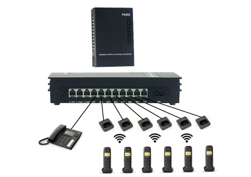 Pack Centralita económica con 7 teléfonos, Compatible con líneas de Fibra Cover