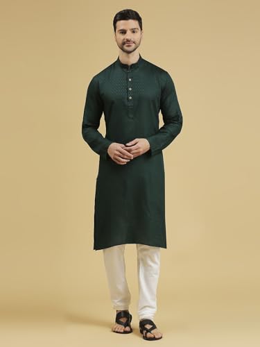Image of Rajubhai Hargovindas Men Pure Cotton Solid Long Kurta