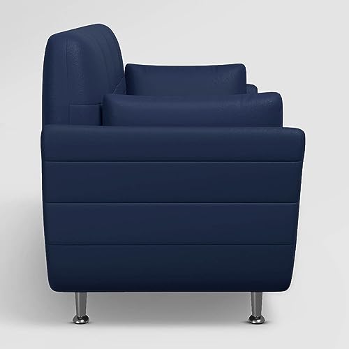 Image of GODREJ INTERIO Marina Leatherette 3 Seater Sofa (Finish Color - Blue)