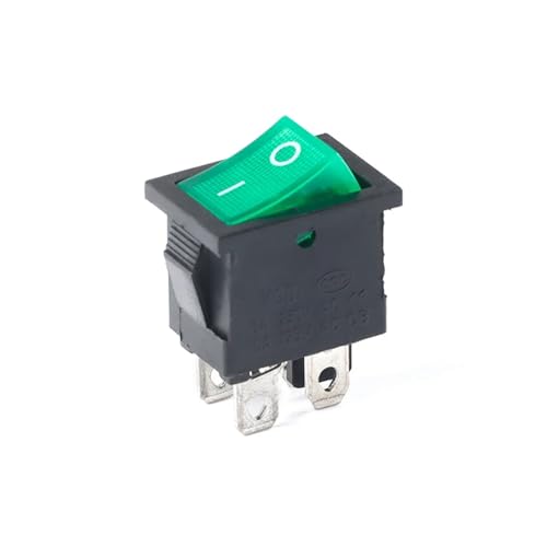 Interrupteur KCD1-104N à bascule 4 broches noir avec voyant pour rénover vos lampes de salon
