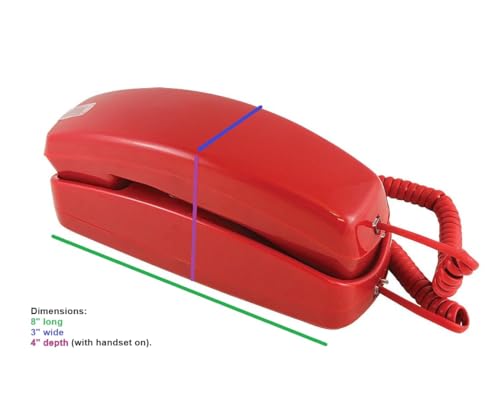 Teléfono de emergencia Trim-Style con marcador de línea roja miniatura 5