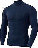 TSLA Men's Thermal Long Sleeve Compression Shirts, Mock/Turtleneck Winter Sports Running Base Layer...