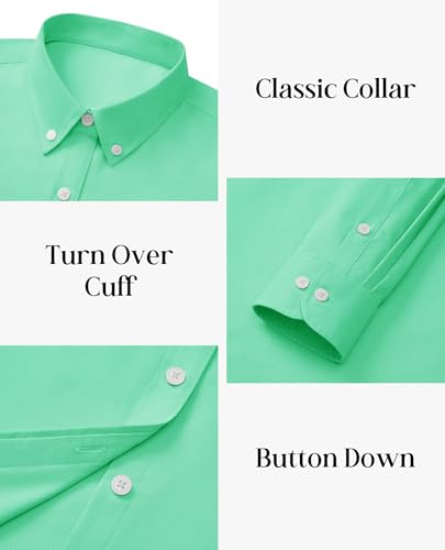 Image of siliteelon Button Down Shirts for Women Oxford Shirt Long Sleeve Classic Wrinkle Free Business Dress Shirts Work Office