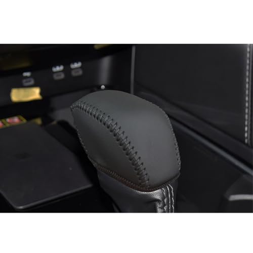 Zacxoxsr Genuine Leather Gear Shift Knob Cover Trim...