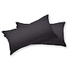 BRIELLE 2er Set 100% Baumwolle Kissenbezug 40 x 80 cm, Dunkelgrau – Renforcé, Kopfkissenbezug mit verdecktem Reißverschluss Kissenbezüge