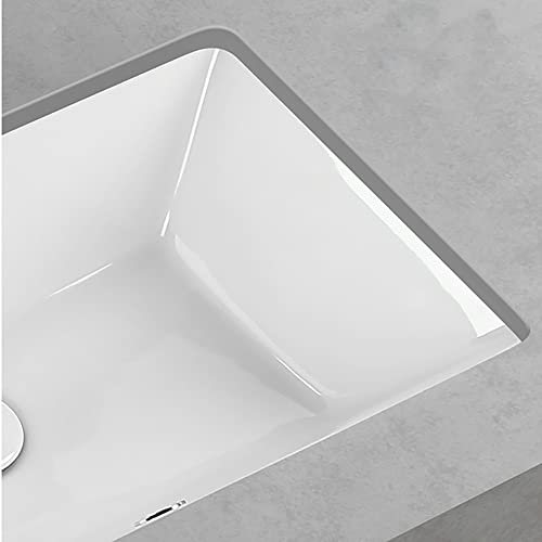 Sounor Sn2407 21-Inch Rectangle Under Mount Sink Bathroom Undermount Vanity Basin With Overflow White #TOP3