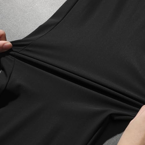 بنطلون رياضي للرجال مع جيوب بسحاب، بنطلون رياضي كاجوال رفيع للصيف للتمرين والجري مقاس XL لون اسود 76